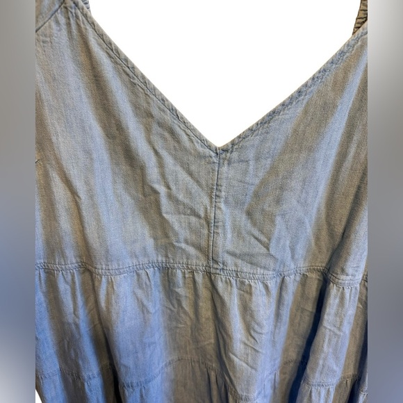 Old Navy Women's Denim Chambray Tiered Maxi Dress. Size XL - Picture 5 of 8